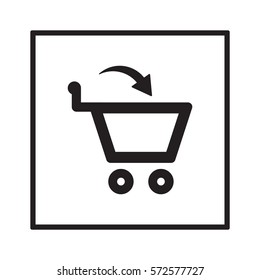    Cart   icon, isolated. Flat  design. 