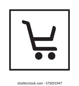  Cart   icon, isolated. Flat  design. 
