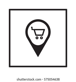 Cart   icon, isolated. Flat  design. 