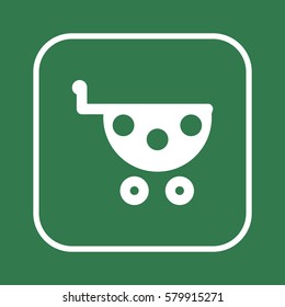  Cart   icon, isolated. Flat  design. 