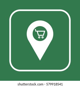  Cart  icon, isolated. Flat  design. 