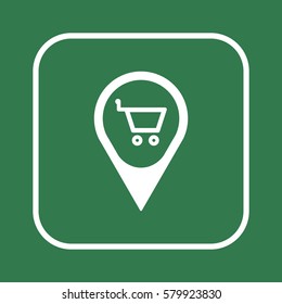  Cart   icon, isolated. Flat  design. 