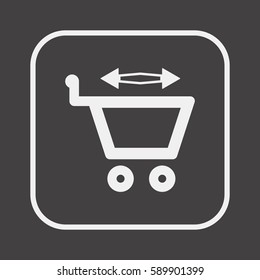  Cart  icon, isolated. Flat design. 