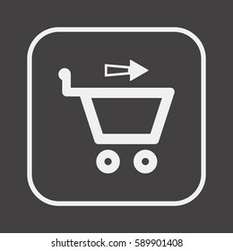  Cart  icon, isolated. Flat design. 