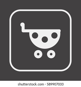  Cart   icon, isolated. Flat  design. 