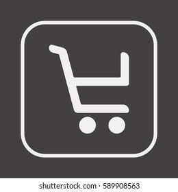  Cart   icon, isolated. Flat  design. 