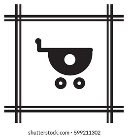  Cart   icon, isolated. Flat  design. 