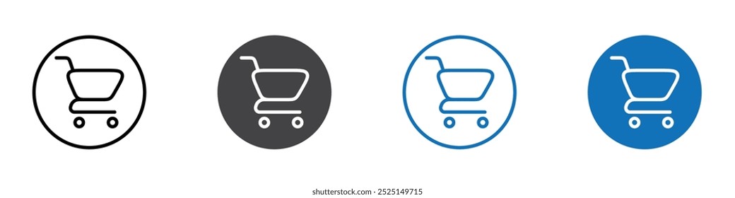 Cart icon Isolated on white background vector set