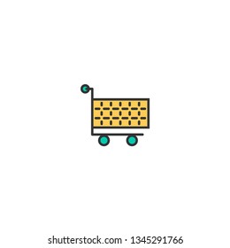 cart icon line design. Business icon vector illustration