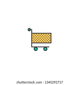 cart icon line design. Business icon vector illustration