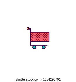 cart icon line design. Business icon vector illustration