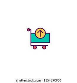 cart icon line design. Business icon vector illustration