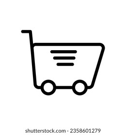cart icon line style vector