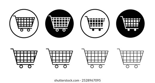 Cart icon linear logo isolated