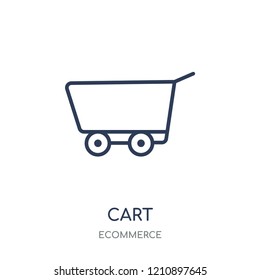 Cart icon. Cart linear symbol design from Ecommerce collection. Simple outline element vector illustration on white background.