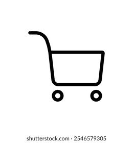 Cart icon Outline vector for web ui