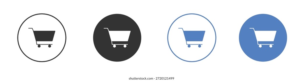 Conjunto de pictogramas de iconos de Carrito. Diseños de iconos de Vector