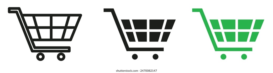 Cart icon representing shopping and retail transactions, suitable for e-commerce platforms, supermarkets, and retail stores