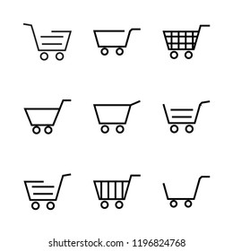 cart icon set