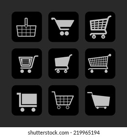 cart icon set