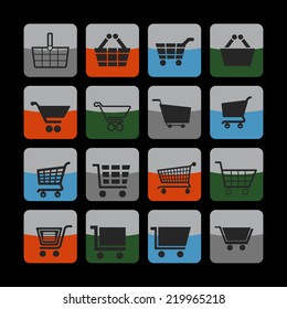cart icon set
