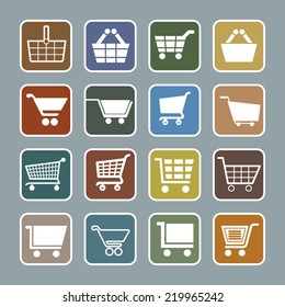 cart icon set