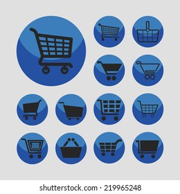 cart icon set