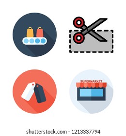 cart icon set. vector set about supermarket, supermarkets and coupon icons set.