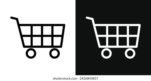 Cart icon set. Vector illustration