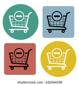 Cart icon set. Vector illustration
