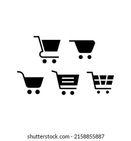 Cart Icon Set Vector Symbol Design Illustration