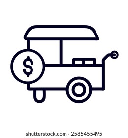 A cart icon showcasing a food business