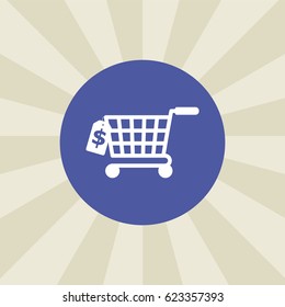 cart icon. sign design. background