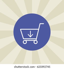 cart icon. sign design background