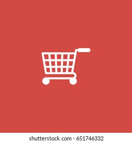 cart icon. sign design. red background