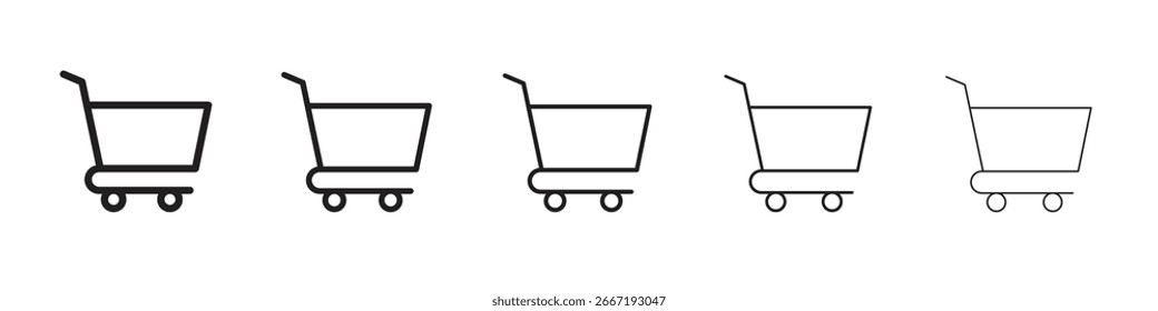 Carrito Icono simple editable stroke series pack. eps10