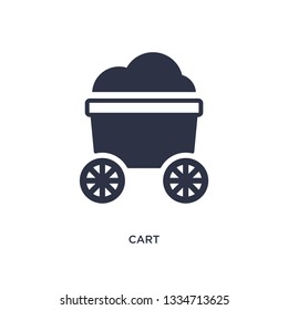 cart icon. Simple element illustration from history concept. cart editable symbol design on white background. Can be use for web and mobile.