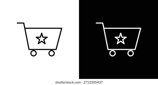Cart icon in simple linear style.
