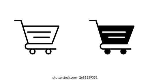 Icono de Carrito Ilustración vectorial simple para gráfico y Diseño web.