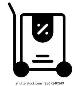 Cart icon with solid line style base. Suitable for website design, logo, app, UI and ETC.