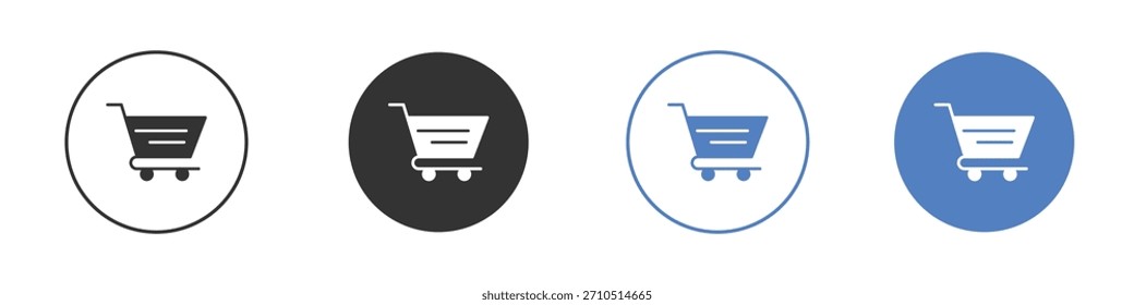 Cart icon Thin line design. Vector Graphic. EPS 10