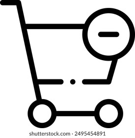 cart icon. Thin Linear Style Design Isolated On White Background