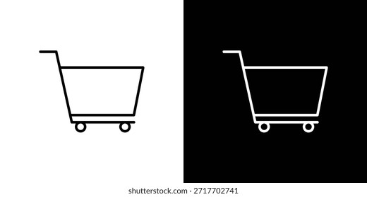 Cart icon. Thin linear web icons