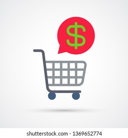 ?hopping cart icon trendy color seo internet marketing. Vector eps 10