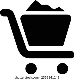 Vector de icono de Carrito Logotipo de Vector de icono de centro comercial Logotipo de Carrito de Antiguas Infografía de abandono, paleta silenciada, razones claras y estrategias de recuperación, perfecto para el comercio electrónico 