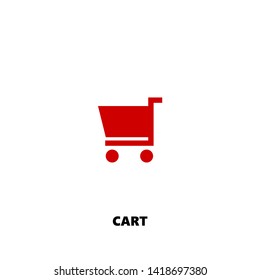 cart icon. cart vector design. sign design. red color