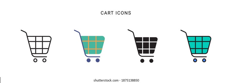 vector de icono de carro con diseño de estilo diferente. aislado en fondo blanco