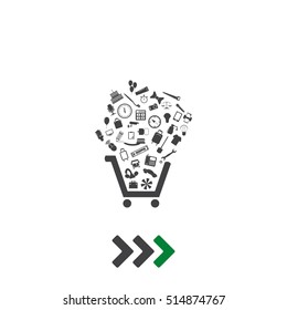 Cart Icon Vector flat design style
