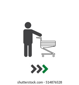 Cart Icon Vector flat design style