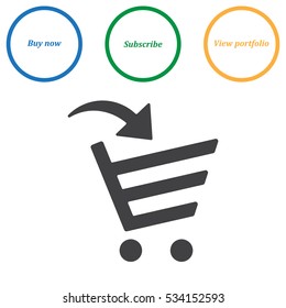 Cart Icon Vector flat design style